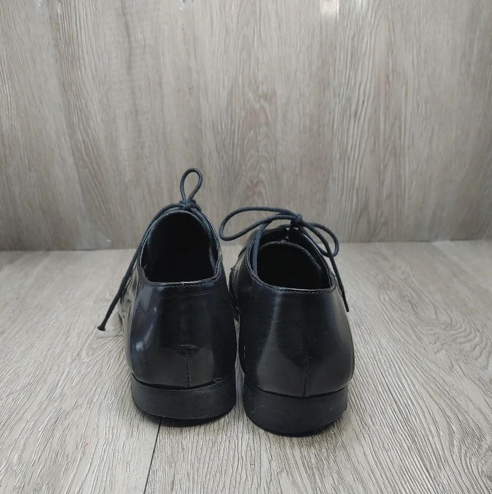 Aldo Oxford Shoes Lace Up Black Wrap Pointed Almond Toe EU 41 US‎ 8 Derby